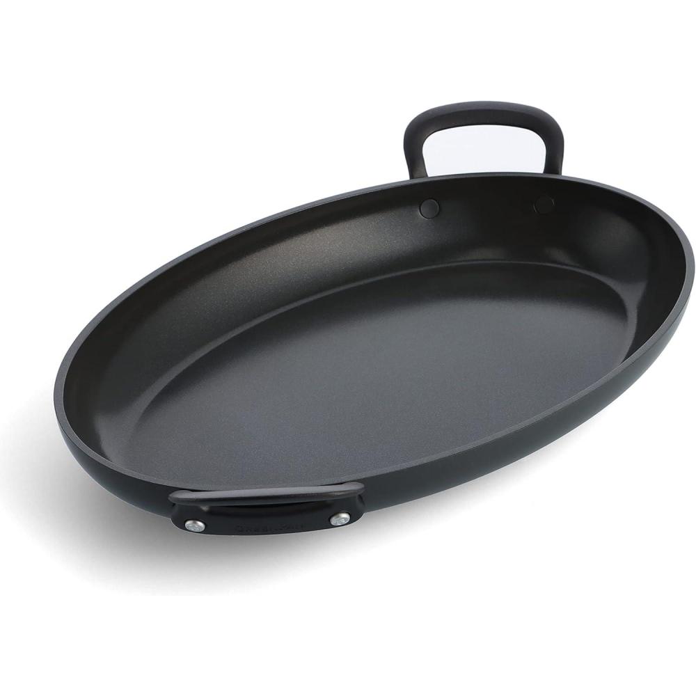 GreenPan Craft Cookware Hard Anodized Healthy Ceramic Nonstick 8″ Frying Pan Skillet, Cast Stainless Steel Handles, Scratch-Resistant, Induction Safe, Dishwasher and Oven Safe, PFAS-Free, Black(40×25 cm)