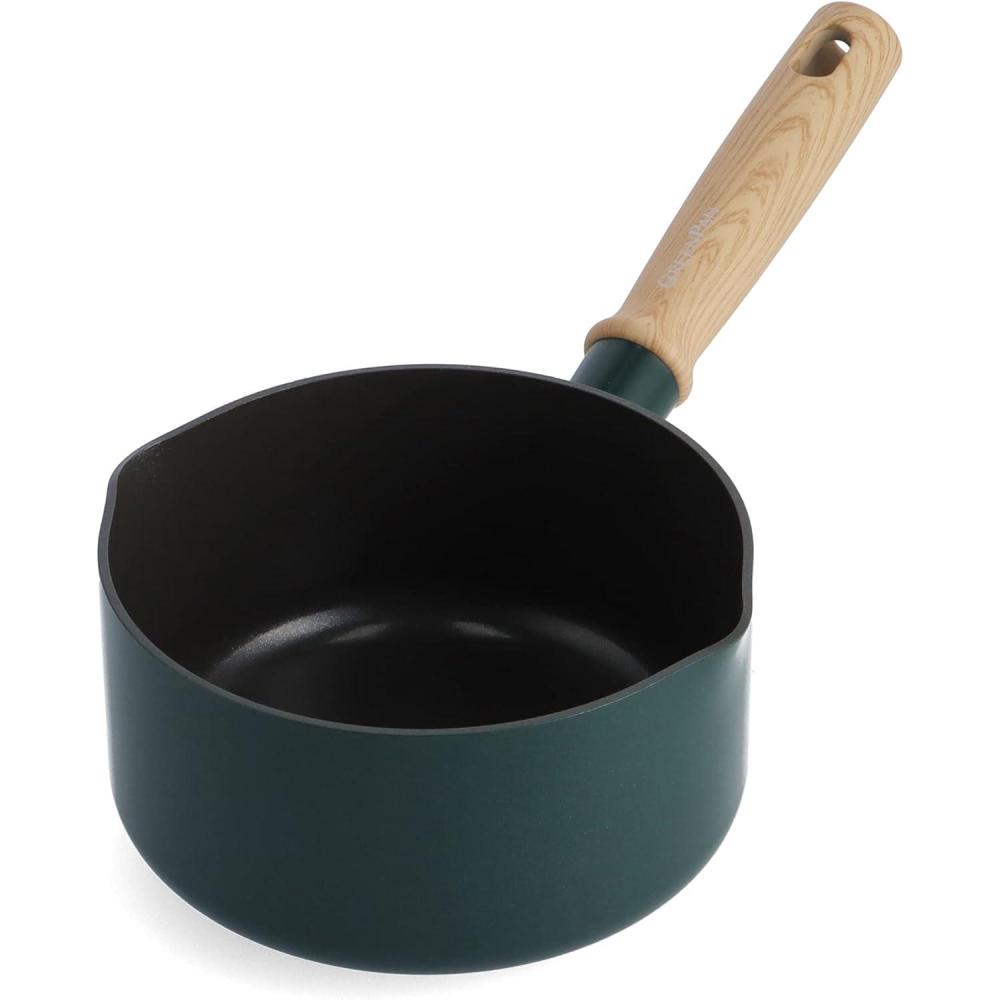 GreenPan Hudson Healthy Ceramic Nonstick, 9.5″ and 11″ Frying Pan Skillet Set, Vintage Wood Inspired Handle, PFAS-Free, Dishwasher Safe, Merlot Red(Forest Green)