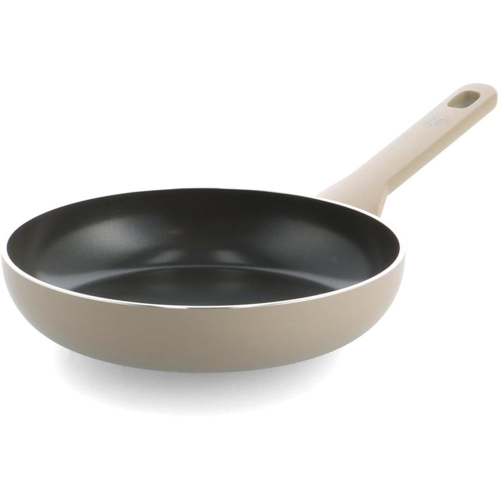 Green Chef Tones Frying Pan, 10.2 inches (26 cm), Black, IH Compatible, Ceramic, Non-Stick, Fluorine Free(Taupe)