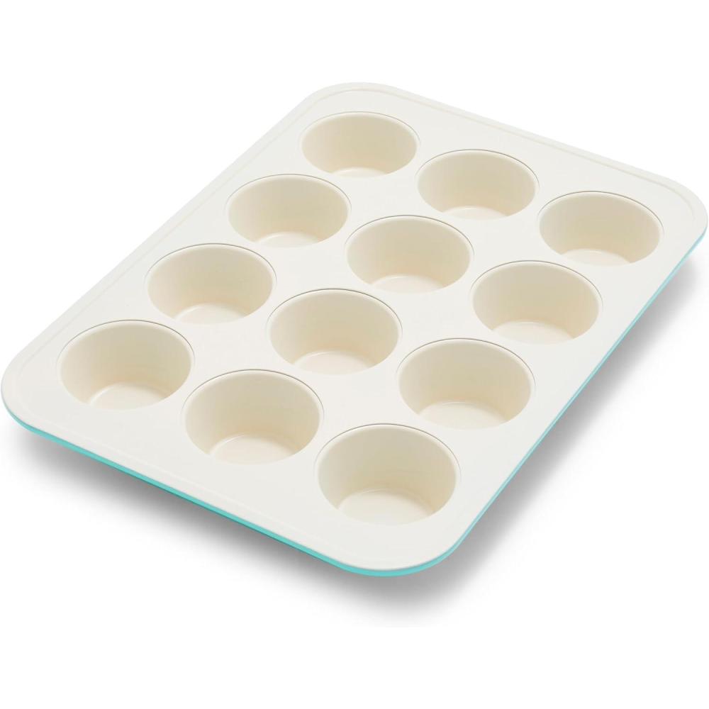 GreenPan Bakewell 13″x18″ Baking Sheet Pan, Healthy Ceramic Nonstick Bakeware, PFAS-Free Durable Cookie Tray, Versatile Kitchen Essentials, Easy Clean Ovenware, Black(Turquoise)