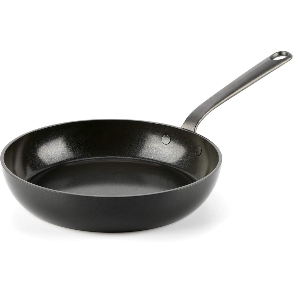 GreenPan Craft Cookware Hard Anodized Healthy Ceramic Nonstick 8″ Frying Pan Skillet, Cast Stainless Steel Handles, Scratch-Resistant, Induction Safe, Dishwasher and Oven Safe, PFAS-Free, Black(9.5″ Frying Pan Skillet)