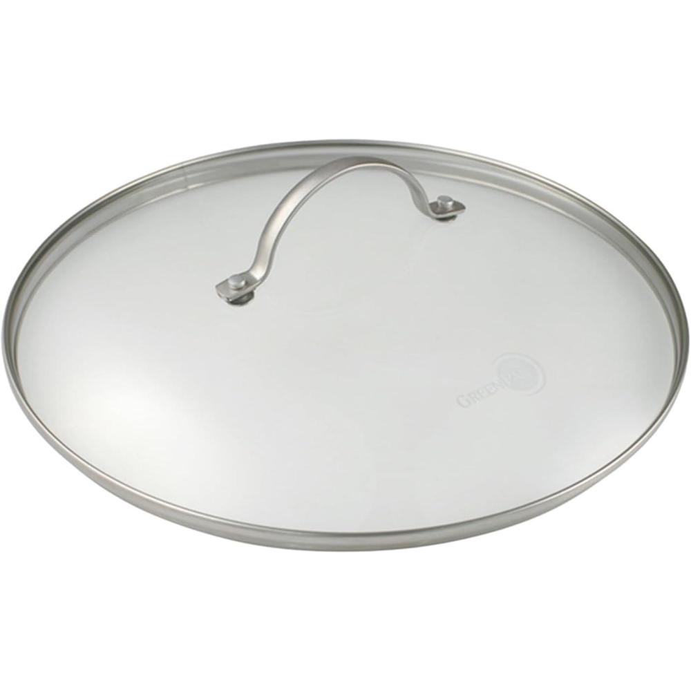 Green Pan, Glass Lid, 11.0 inches (28 cm), Stainless Steel Handle, Full Physical Strengthened, Dishwasher Safe, CC001078-001(28cm)