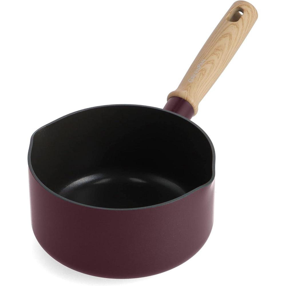 GreenPan Hudson Healthy Ceramic Nonstick, 9.5″ and 11″ Frying Pan Skillet Set, Vintage Wood Inspired Handle, PFAS-Free, Dishwasher Safe, Merlot Red(Merlot Red)