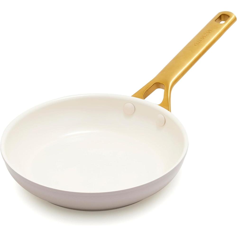 GreenPan Nonstick Reserve Pro 8″ Frying Pan, NSF Certified Ceramic, Hard Anodized PFAS-Free Skillet, Stainless Steel Handles, Oven & Dishwasher Safe, Twilight Blue(Oyster Gray)