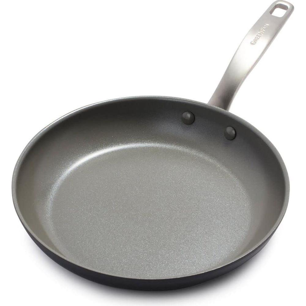 GreenPan Chatham Hard Anodized Healthy Ceramic Nonstick, 10″ Frying Pan Skillet, PFAS-Free, Dishwasher Safe, Oven Safe, Gray(10″ Frying Pan Skillet)