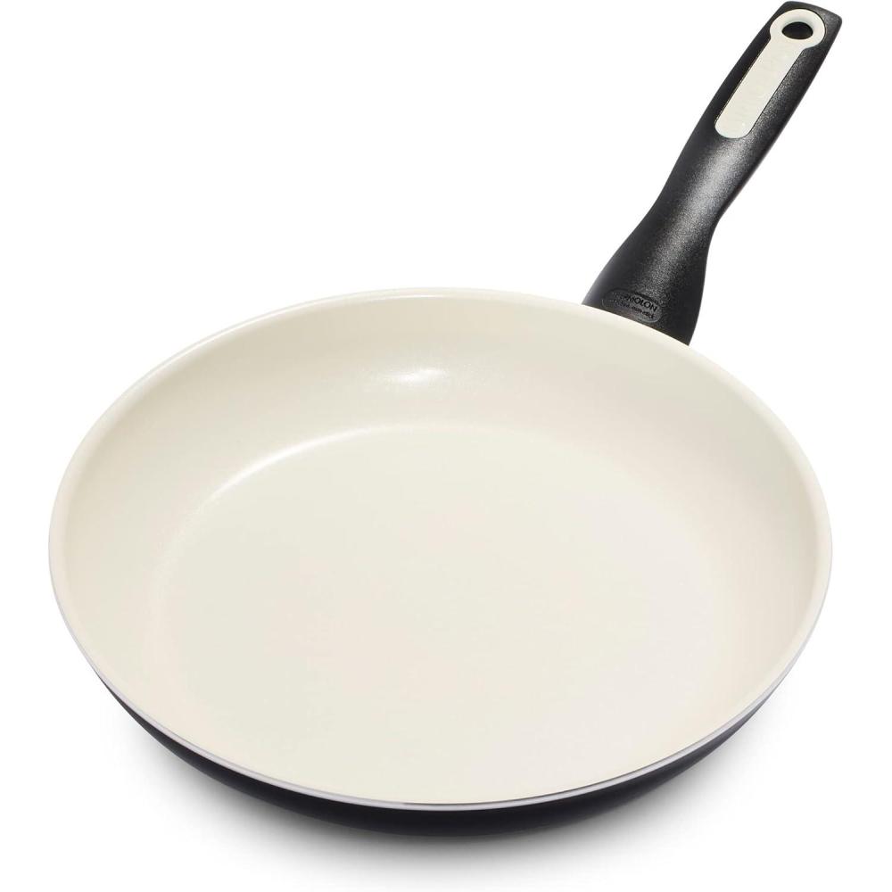 GreenPan Rio Healthy Ceramic Nonstick 10″ Frying Pan Skillet, PFAS-Free, Dishwasher Safe, Turquoise(Black)